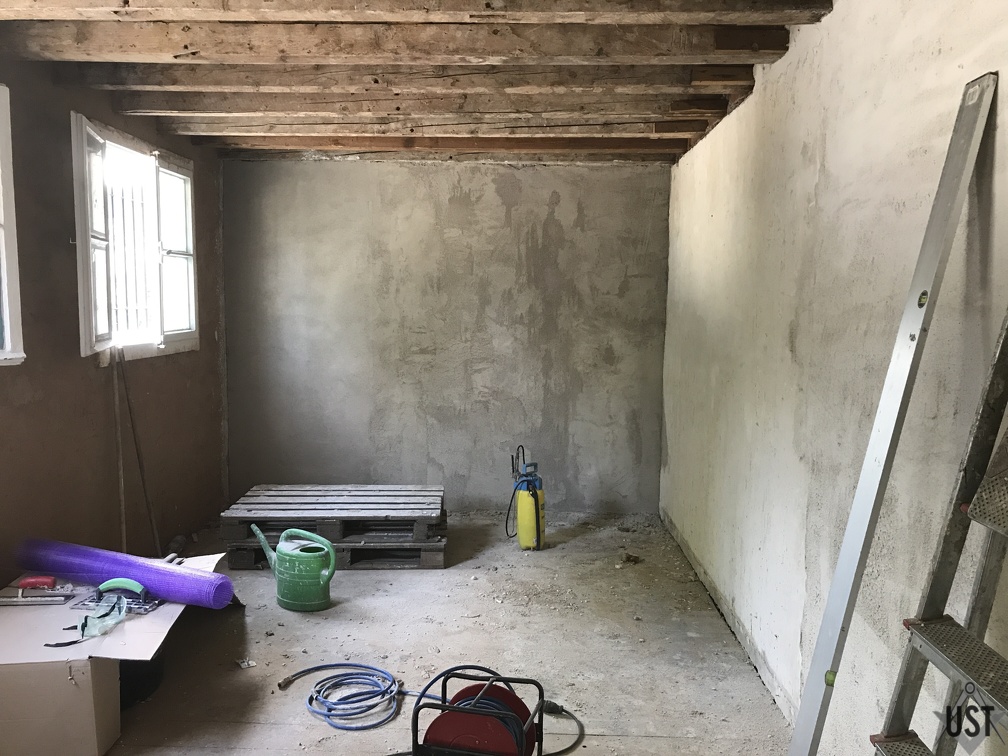 IMG 2755 (9289 Besuche) Kalkputz, Wand 2 in der CAM-Werkstatt. IMG 2755