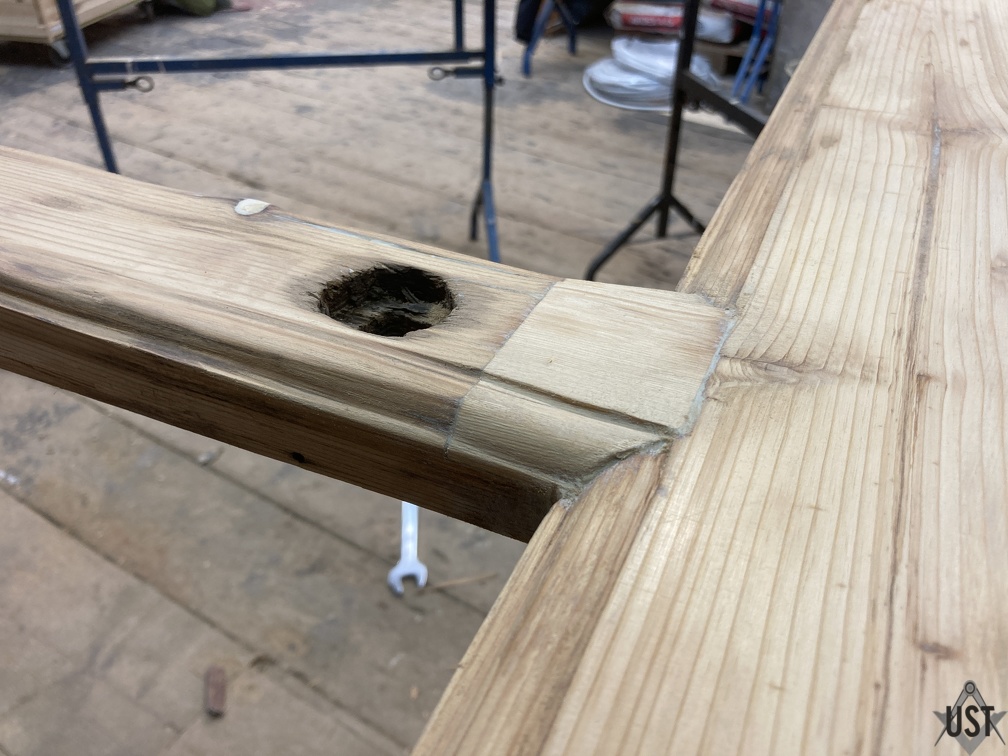 IMG 4575 (5989 Besuche) Detail: Holzeinsatz bei der Torrahmensanierung IMG 4575